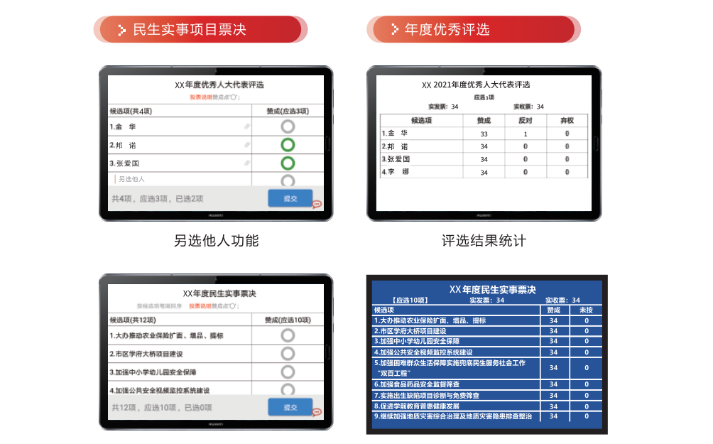 民生实事项目票决系统